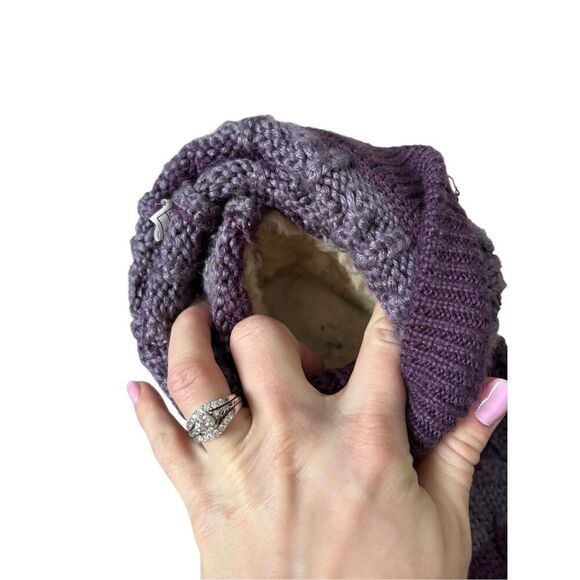 UGG Striped Knit Sock Boots size 5 Purple Limited Edition - Picture 8 of 8